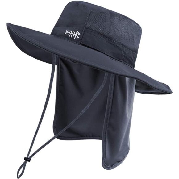 UPF 50+ Sun Fishing Hat Water Resistant with Detachable Neck Flap - Picture 1 of 8